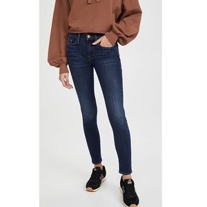 FRAME Le High Waist Crop Skinny Jeans Dame Dark Wash Size 29